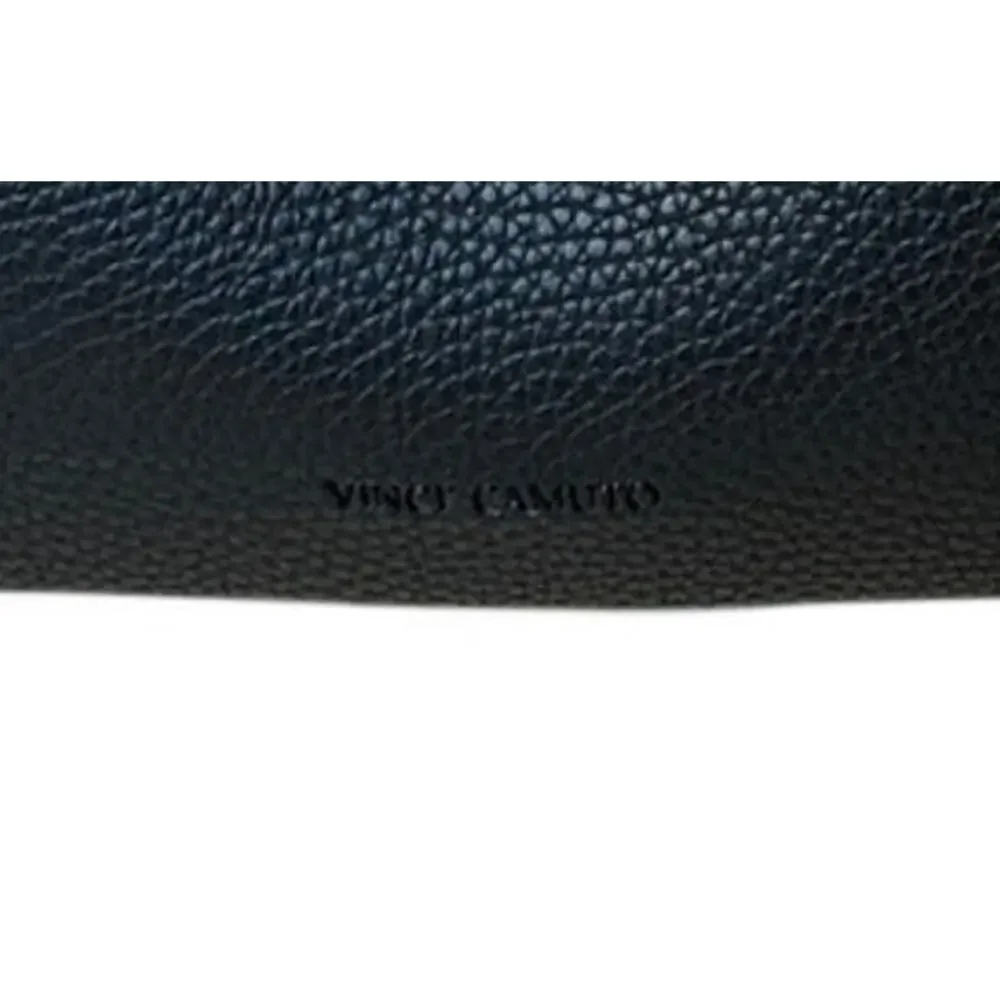 Vince Camuto Pebbled Leather Colorblock Tote Bag Black Gray